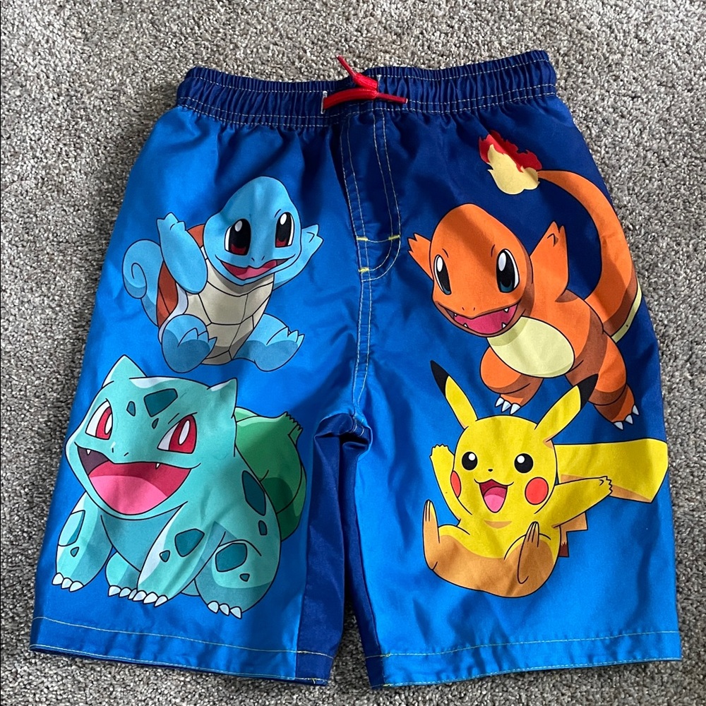 Blue Pokémon Kids Swim Trunks